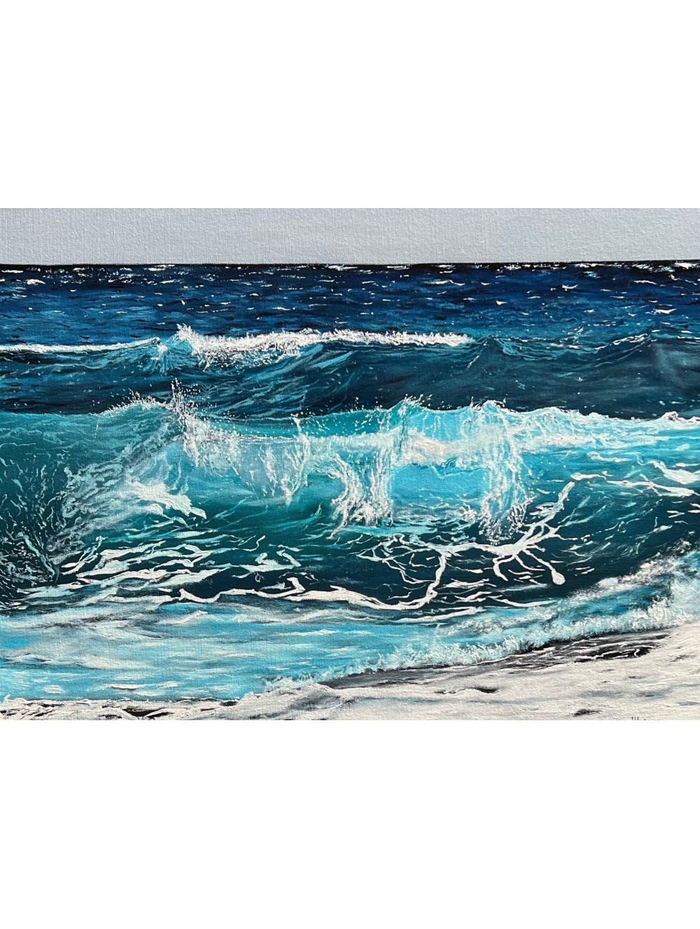 Crashing Waves Oil Painting