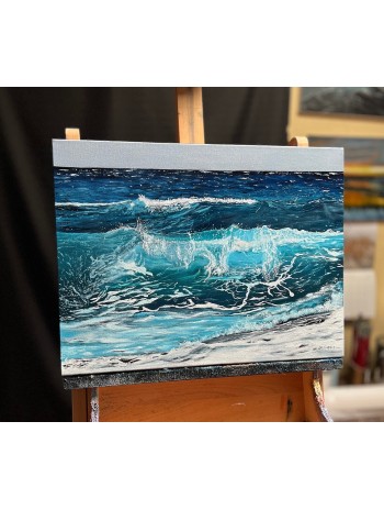 Crashing Waves Oil Painting