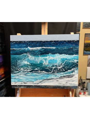 Crashing Waves Oil Painting