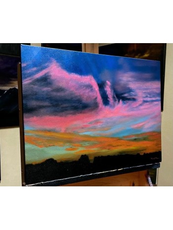 Yuma Sunset Skies Oil Painting