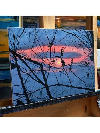 Celestial Sunset Skies Painting