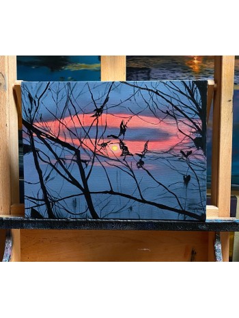 Celestial Sunset Skies Painting