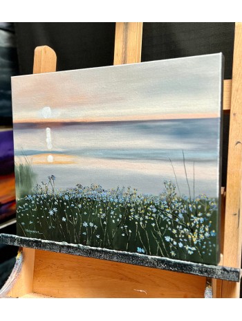 Blue Daisy Sea Oil Painting