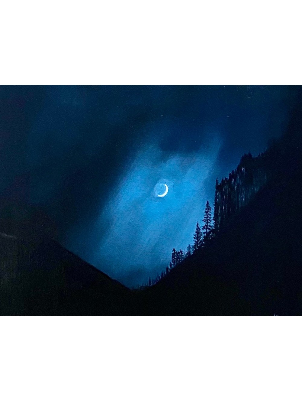 Blue Night Oil Painting