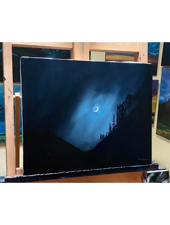 Blue Night Oil Painting