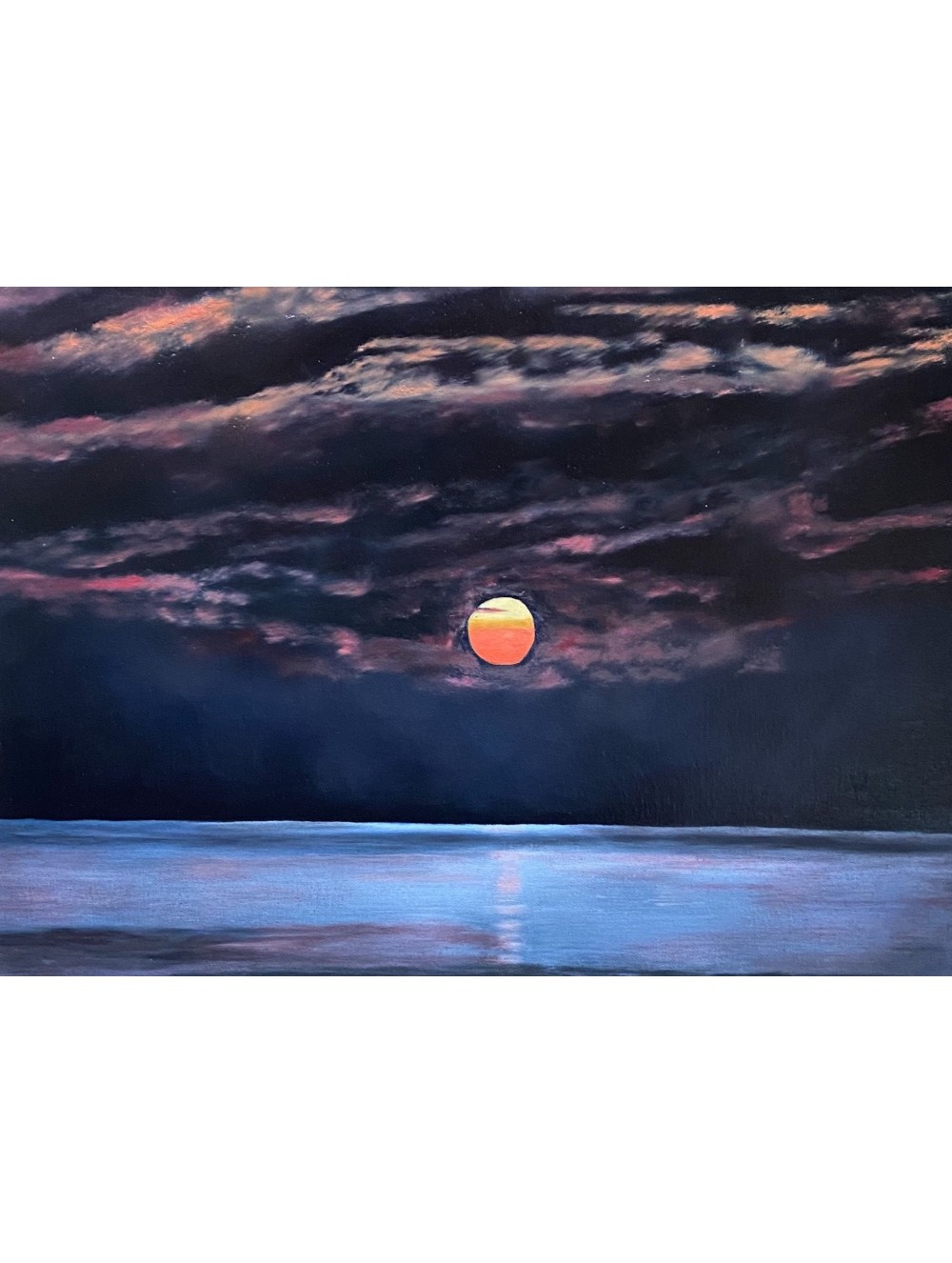 Lunar Darkness Ocean Painting