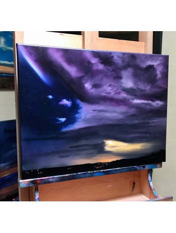 Evening Skies Starry Night Oil Painting