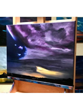 Evening Skies Starry Night Oil Painting