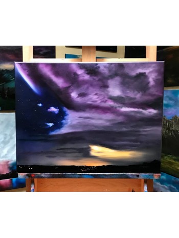 Evening Skies Starry Night Oil Painting