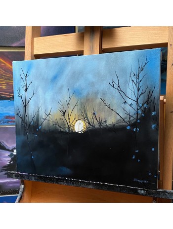 Dusk Blooms Original Oil Painting