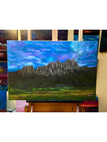 Organ Mountain Skies Oil Painting