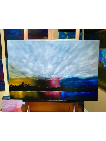 Rainbow Skies Oil Painting